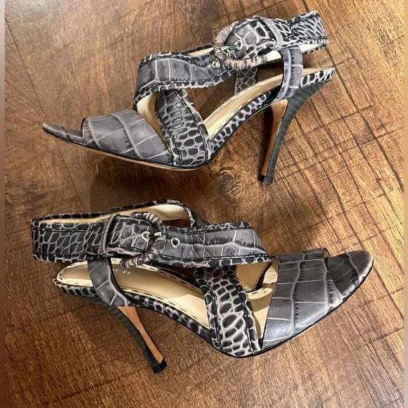 COACH Heels - Karlie Color charcoal gray and black size 7.5 - Picture 4 of 11